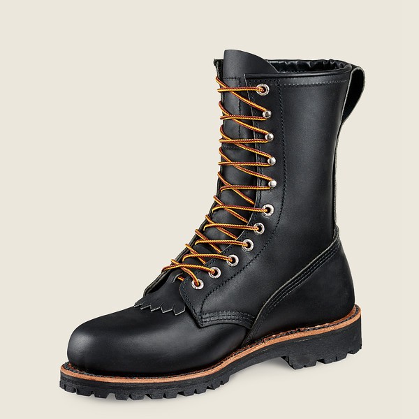 Red Wing Womens Loggermax - 9-inch Soft Toe - Made To Order - Work Boots Black - 2175KHUTG